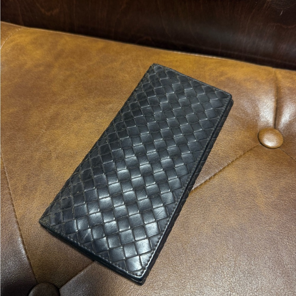 Bottega Veneta Black Intrecciato Card Holder